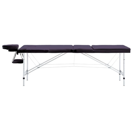 Table de massage vidaxl pliable 3 zones en aluminium violet