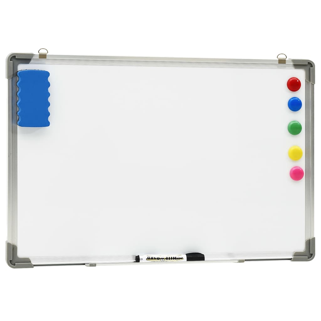 Vidaxl whiteboard magnetisch 50x35 cm staal wit