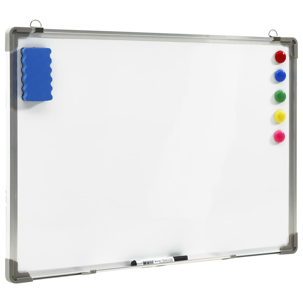 Vidaxl Whiteboard Magnetic 70x50 cm Stahlweiß