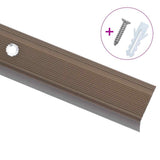 Vidaxl trapneuzen l-vormig 5 st 90 cm aluminium bruin