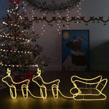 Vidaxl Christmas Decoration Reindeer and Sled 576 LEDS