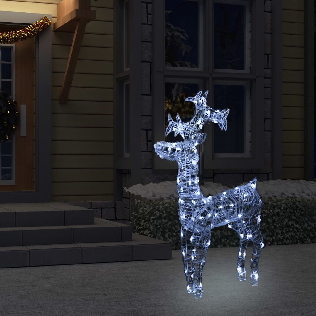 Vidaxl Christmas Decoration Reindeer 90 LEDS 60X16X100 CM acrylique