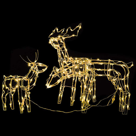 Vidaxl 3 parties Éclairage de Noël Rendieren 229 LEDS