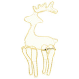 Vidaxl Christmas Decorations Reindeer avec Mesh 306 LEDS 60X24X89 CM