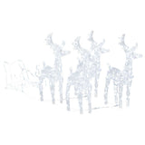 Vidaxl Christmas Decoration Rendeer et SLED 280x28x55 cm acrylique