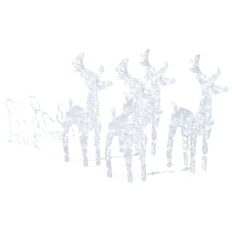 Vidaxl Christmas Decoration Rendeer et SLED 280x28x55 cm acrylique