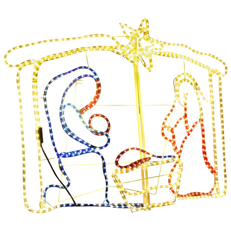 Vidaxx Décoration de Noël crèche 240 LED 116x41x87 cm