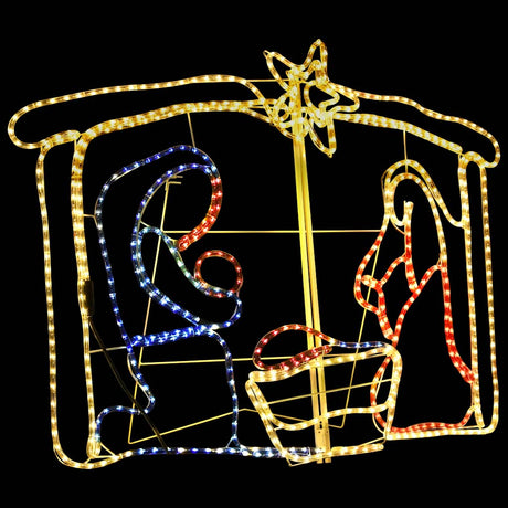 Vidaxx Décoration de Noël crèche 240 LED 116x41x87 cm