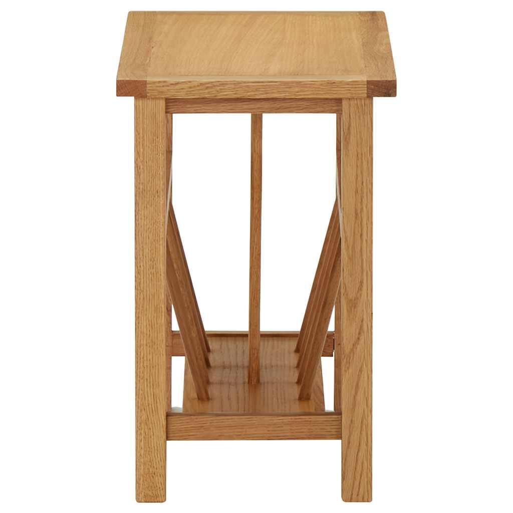Vidaxl bijzettafel 45x27x42 cm massief eikenhout