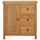 Vidaxl kast 70x35x75 cm massief eikenhout