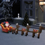 Vidaxl Christmas decoration inflatable Santa Claus and Reindeer LED 490 cm