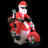 Vidaxl Santa oppblåsbar på motorsykkel LED IP44 160 cm