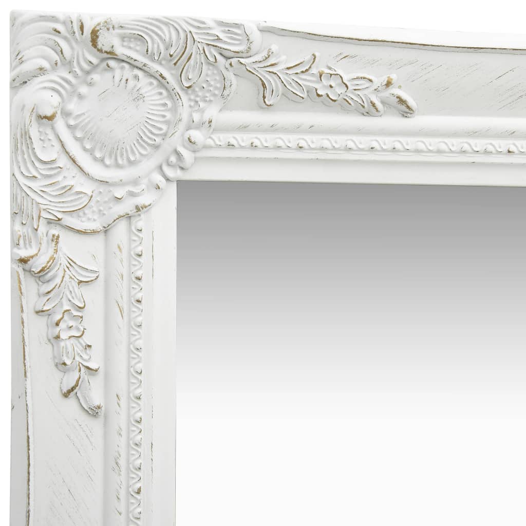 Vidaxl Wall Mirror Baroque Style 40x40 cm hvit