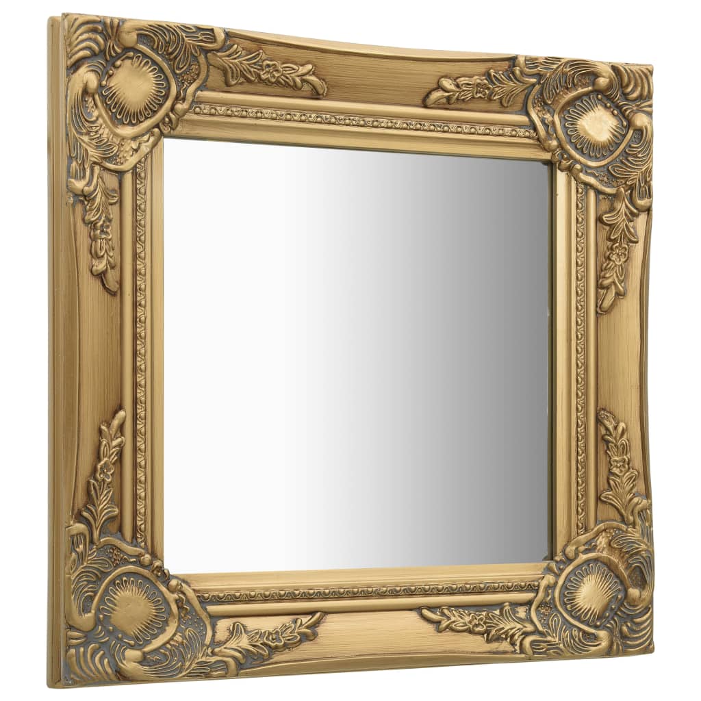 Vidaxl Wall Mirror Baroque Style 40x40 cm złota