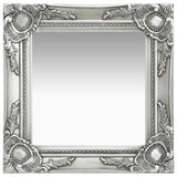 Vidaxl Wall Mirror Baroque Style 40x40 cm stříbrné barvy