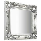 Vidaxl Wall Mirror Baroque Style 40x40 cm sølvfarget