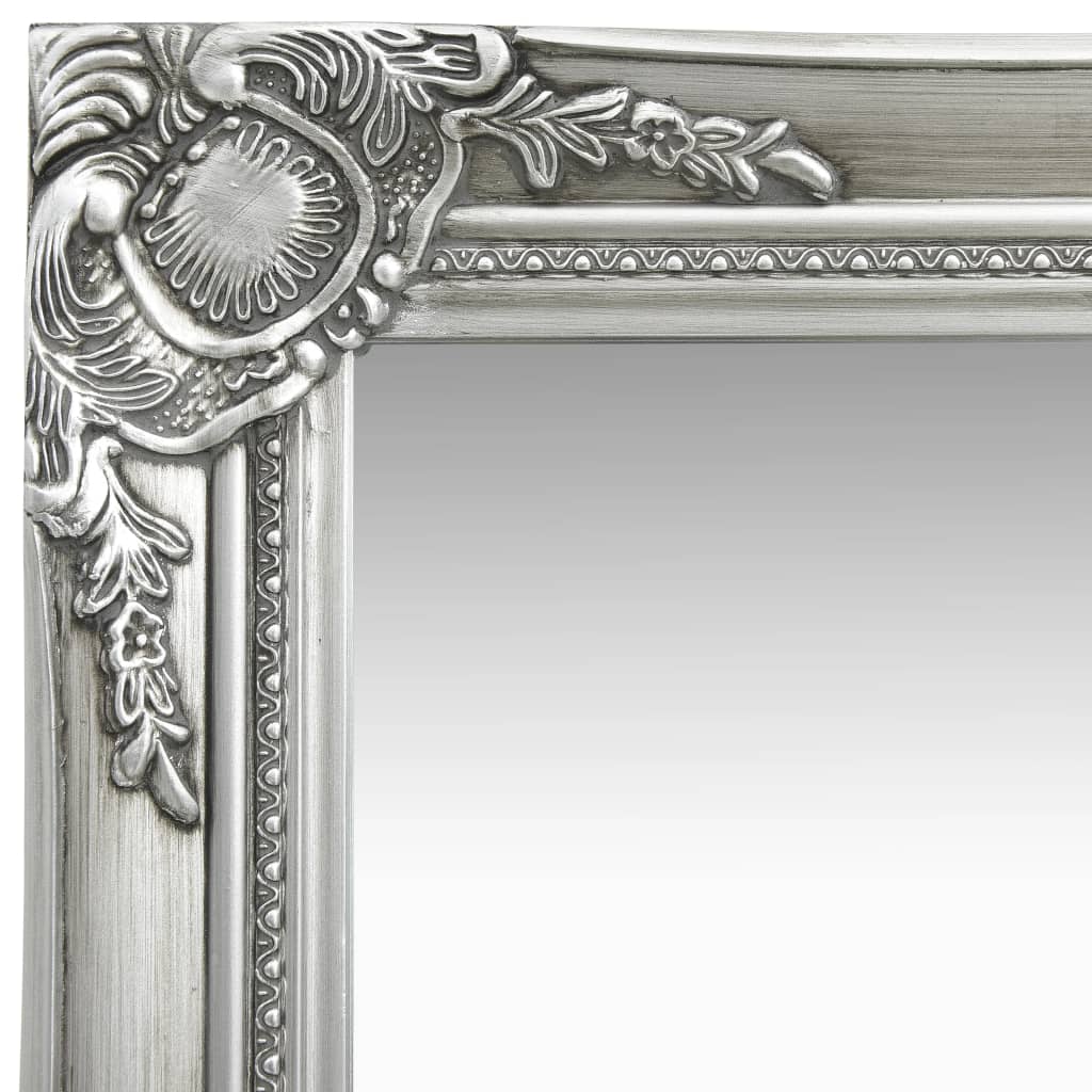 Vidaxl Wall Mirror Baroque Style 40x40 cm stříbrné barvy