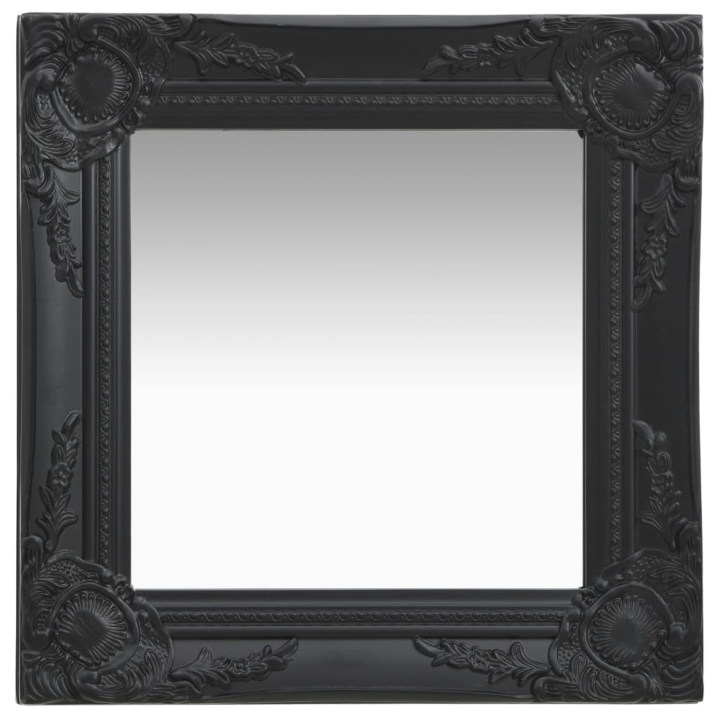 Vidaxl Wall Mirror Baroque Style 40x40 cm černá