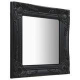 Vidaxl Wall Mirror Baroque style 40x40 cm Black