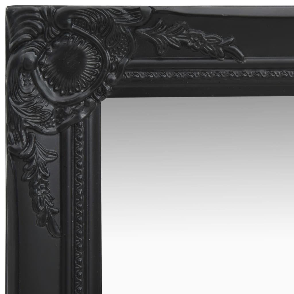 Miroir mural vidaxl Style baroque 40x40 cm noir