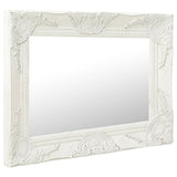 Vidaxl Wall Mirror Baroque stil 50x40 cm hvid