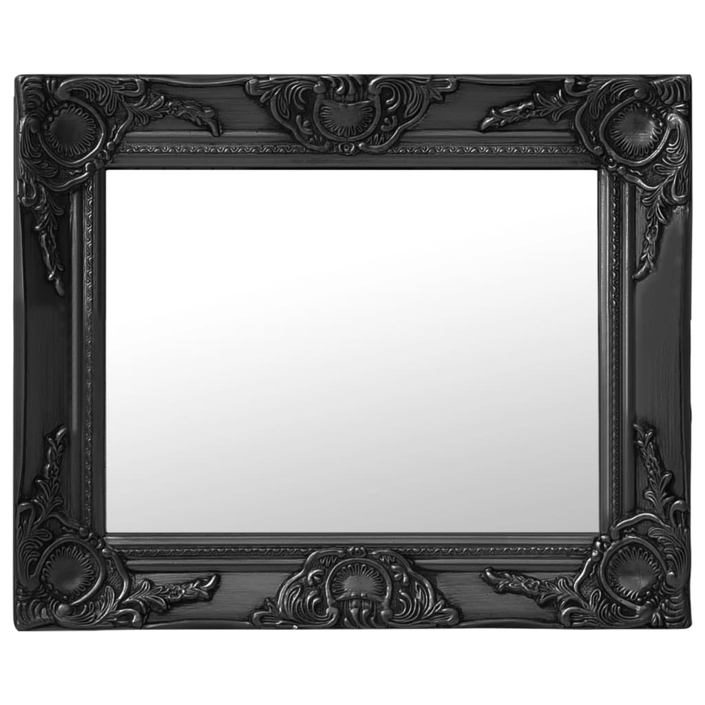 Vidaxl Wall Mirror Baroque Style 50x40 cm czarny