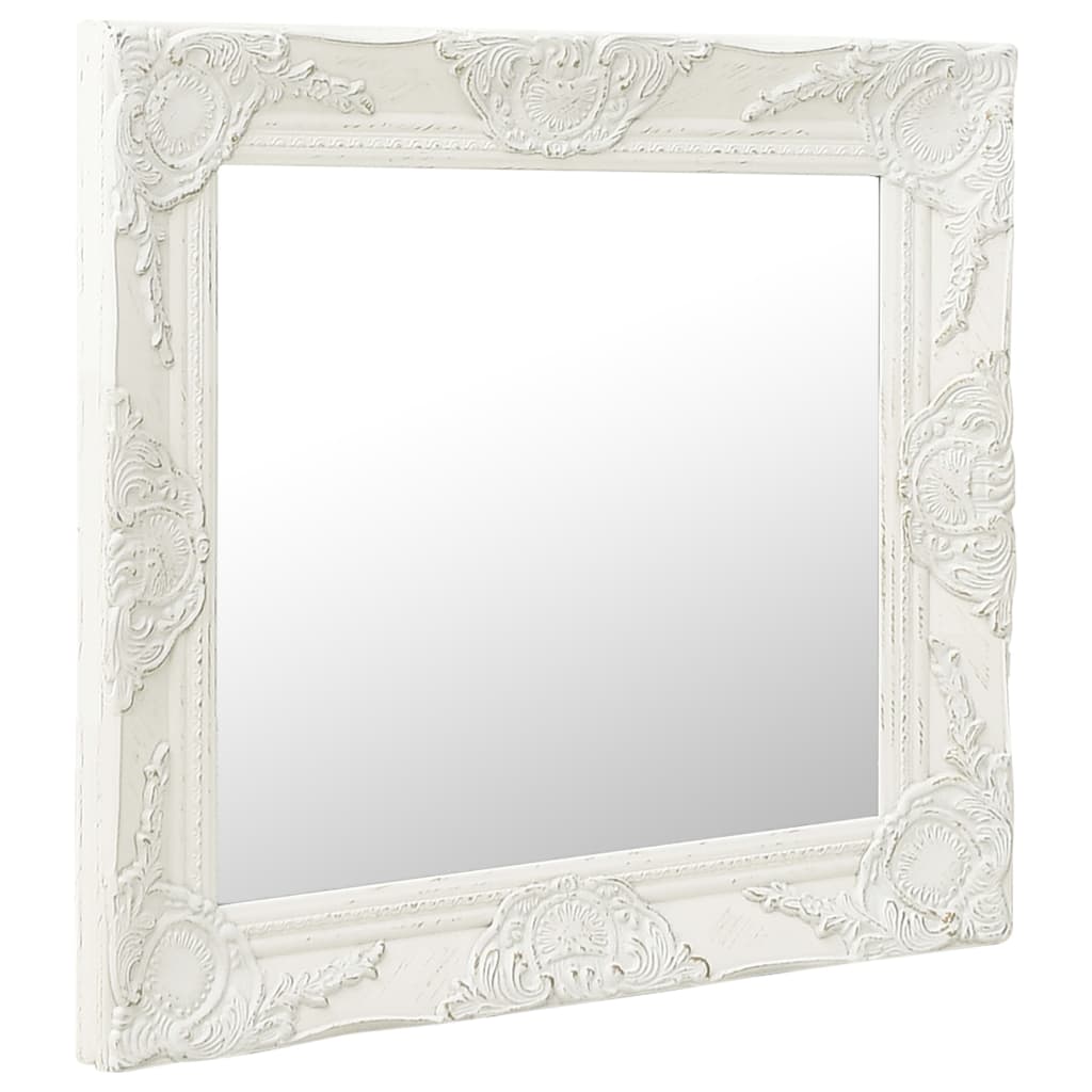 Vidaxl Wall Mirror Baroque Style 50x50 cm hvit