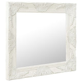 Vidaxl Wall Mirror Baroque style 50x50 cm White