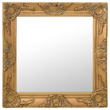 Miroir mural Vidaxl Style baroque 50x50 cm coloré en or
