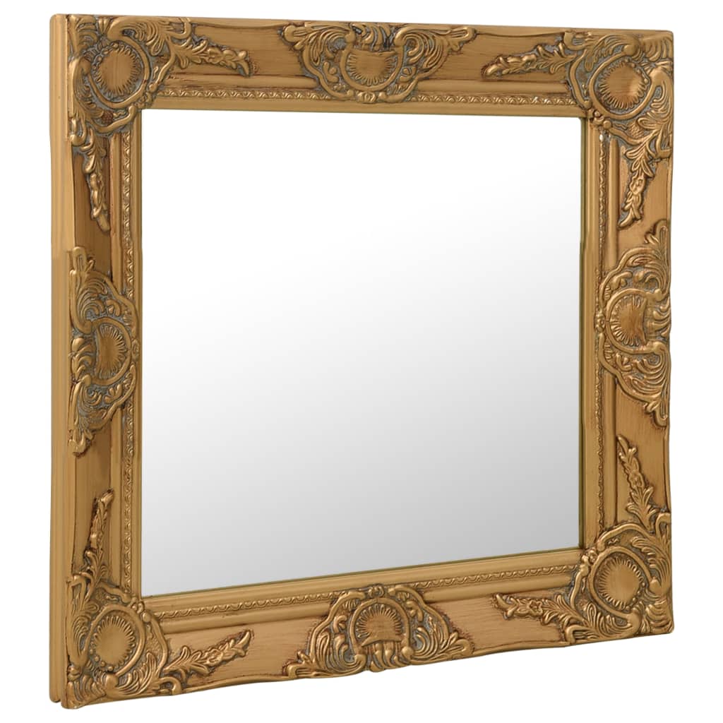 Vidaxl Wall Mirror Baroque Style 50x50 cm zlaté barvy