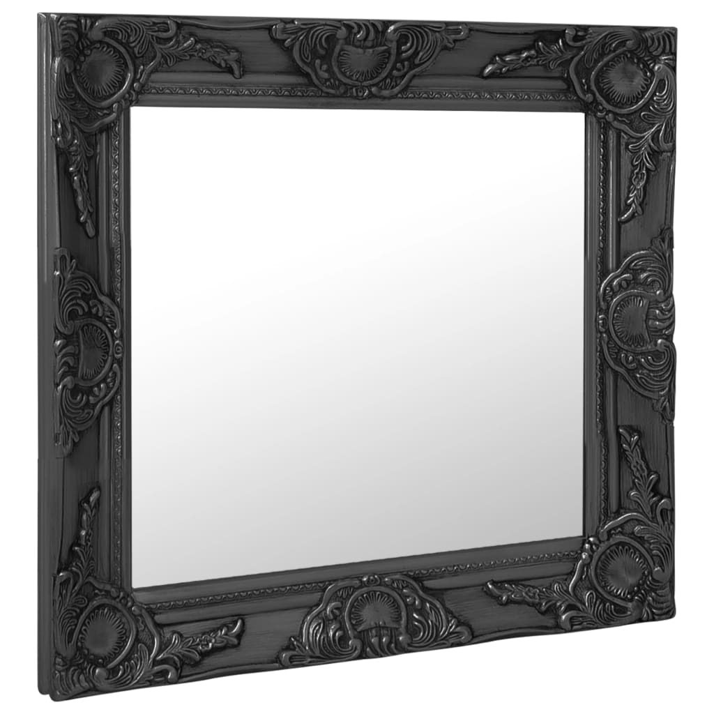 Vidaxl Wall Mirror Baroque Style 50x50 cm svart