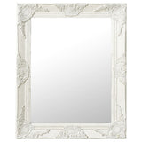 Miroir mural Vidaxl Style baroque 50x60 cm blanc
