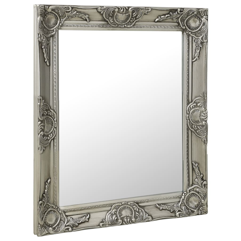 Vidaxl Wall Mirror Baroque Style 50x60 cm sølvfarget