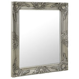 Vidaxl Wall Mirror Baroque stil 50x60 cm sølvfarvet