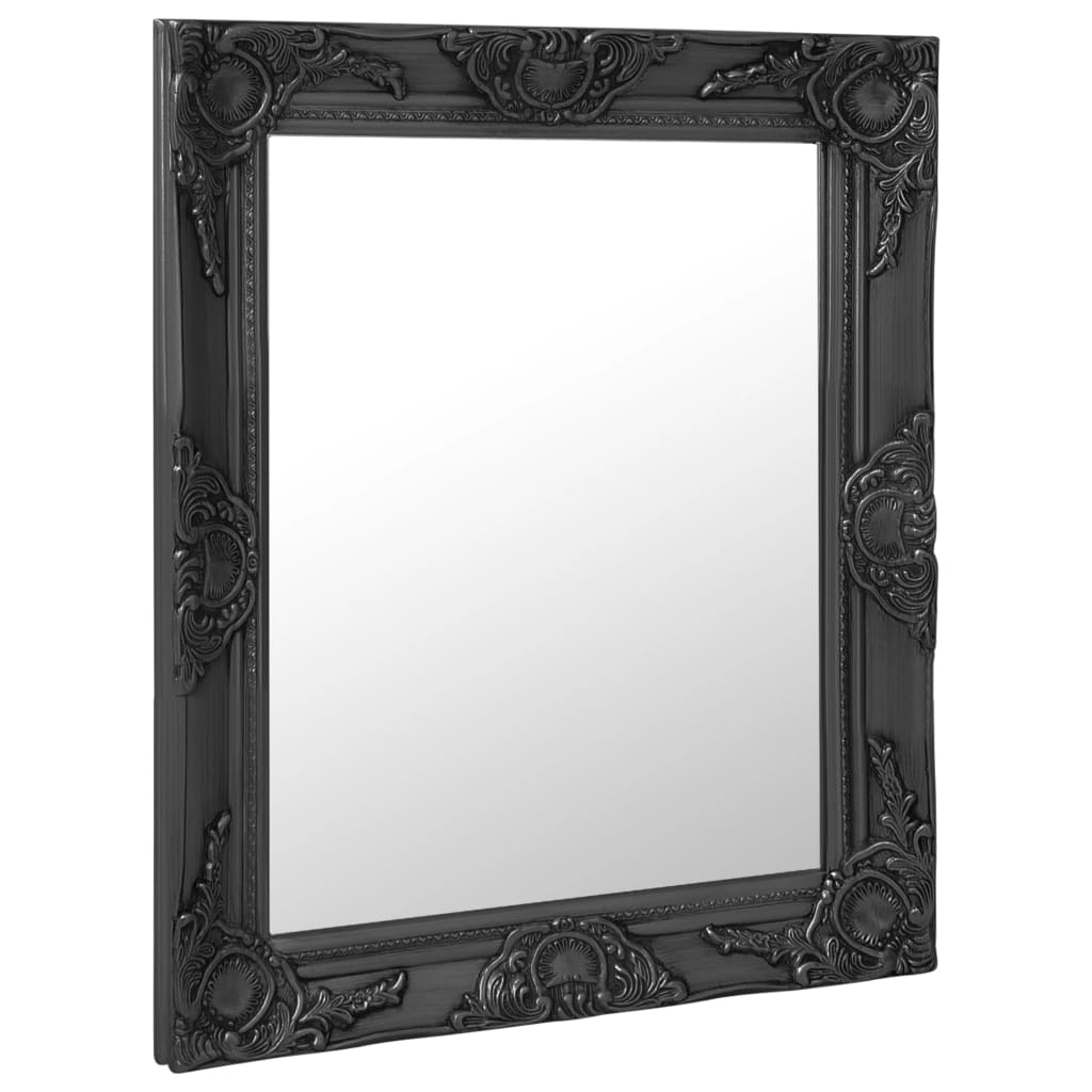 Vidaxl Specchio da parete in stile barocco 50x60 cm nero