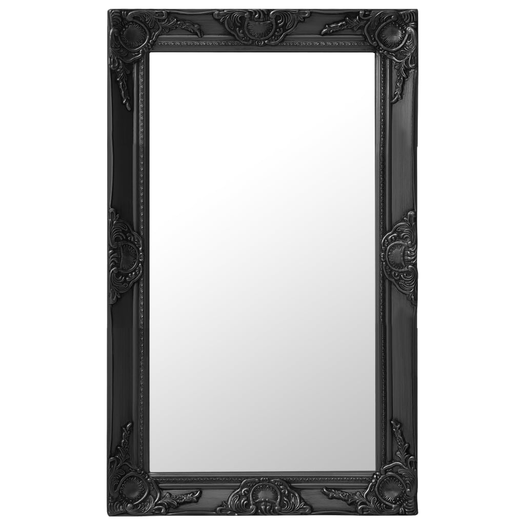 Vidaxl Wall Mirror Baroque Style 50x80 cm černá