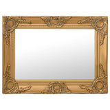Miroir mural vidaxl style baroque 60x40 cm de couleur or