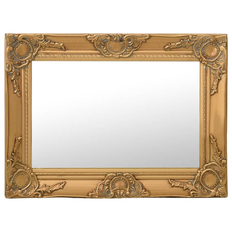 Miroir mural vidaxl style baroque 60x40 cm de couleur or