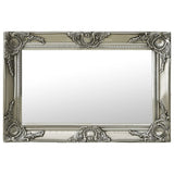 Vidaxl Wall Mirror Baroque stil 60x40 cm sølvfarvet