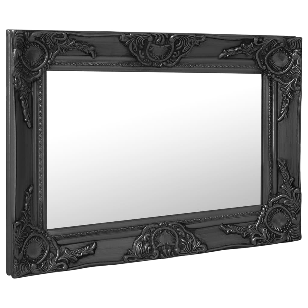 Vidaxl Wall Mirror Baroque Style 60x40 cm černá