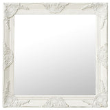 Miroir mural Vidaxl Style baroque 60x60 cm blanc