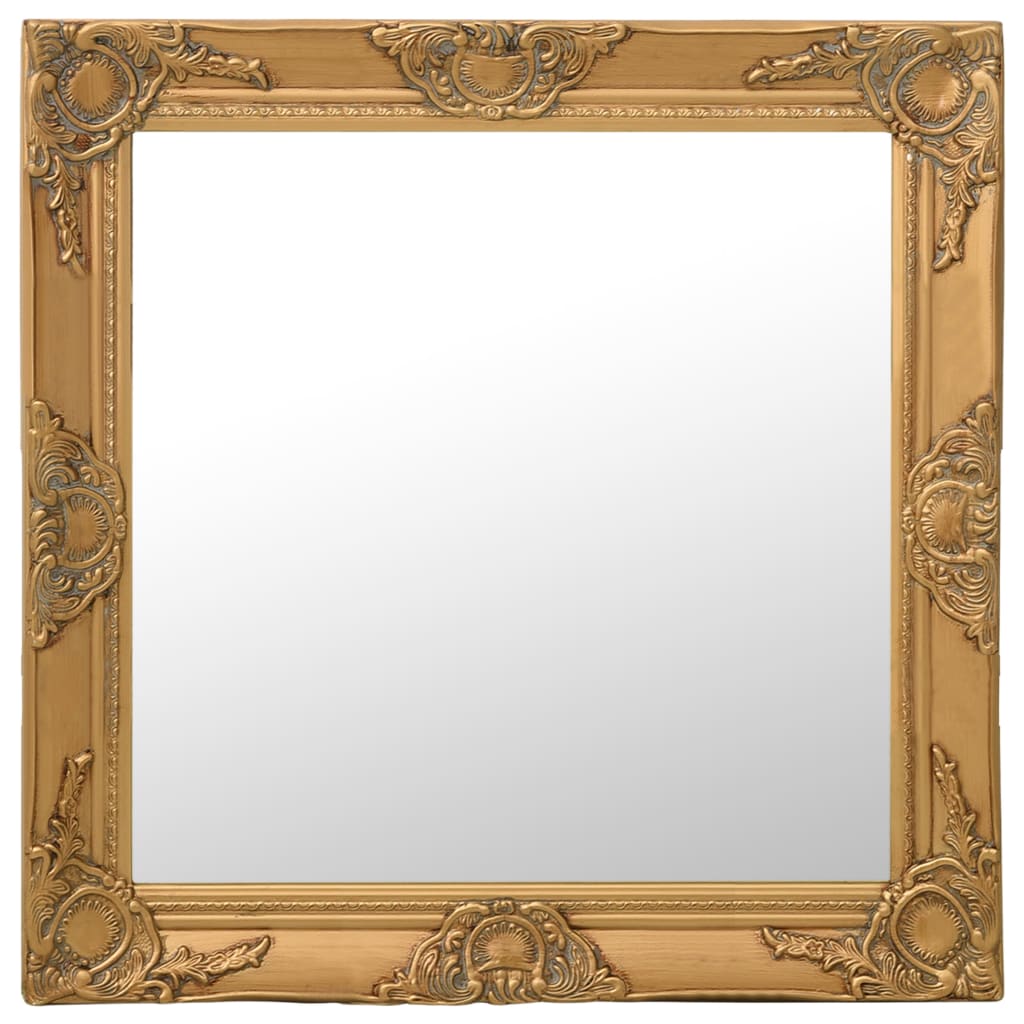 Vidaxl Wall Mirror Baroque Style 60x60 cm zlaté barvy