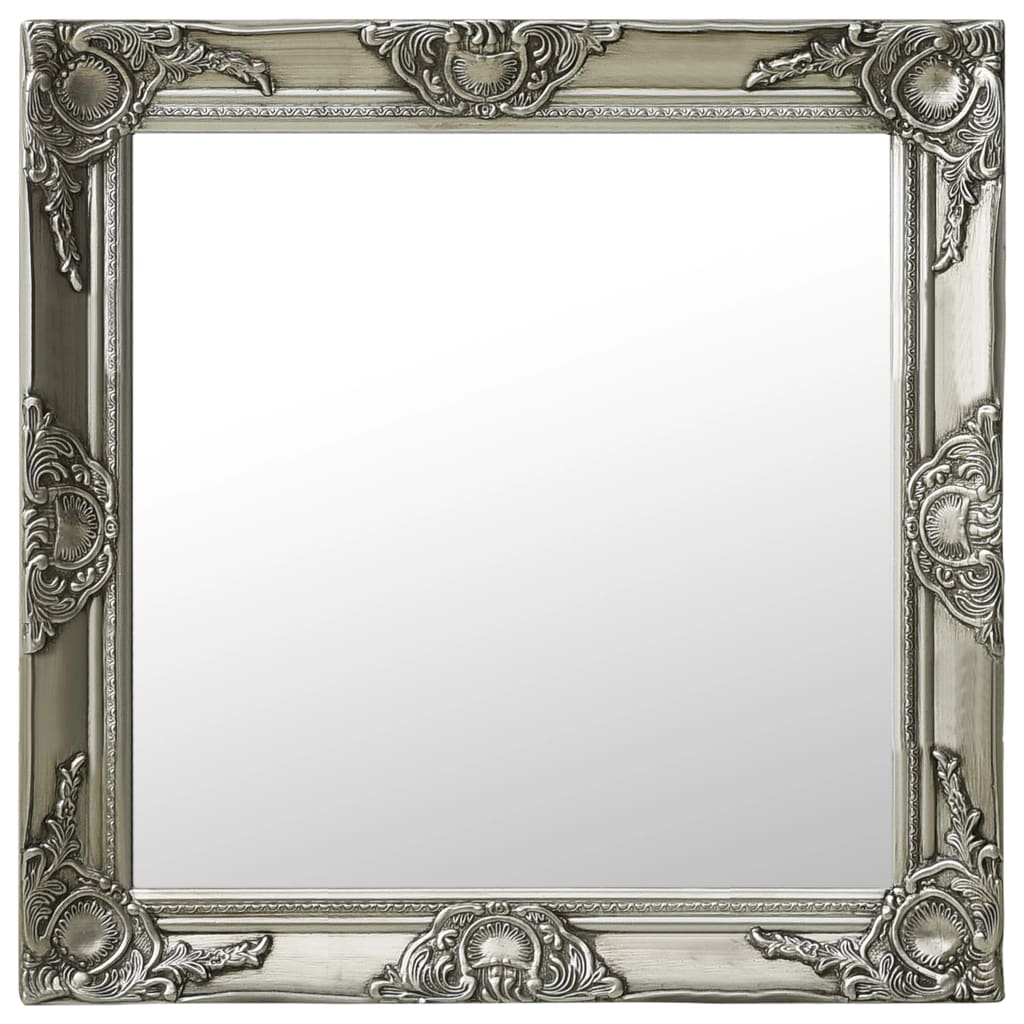 Vidaxl Wall Mirror Baroque Style 60x60 cm srebrny kolor