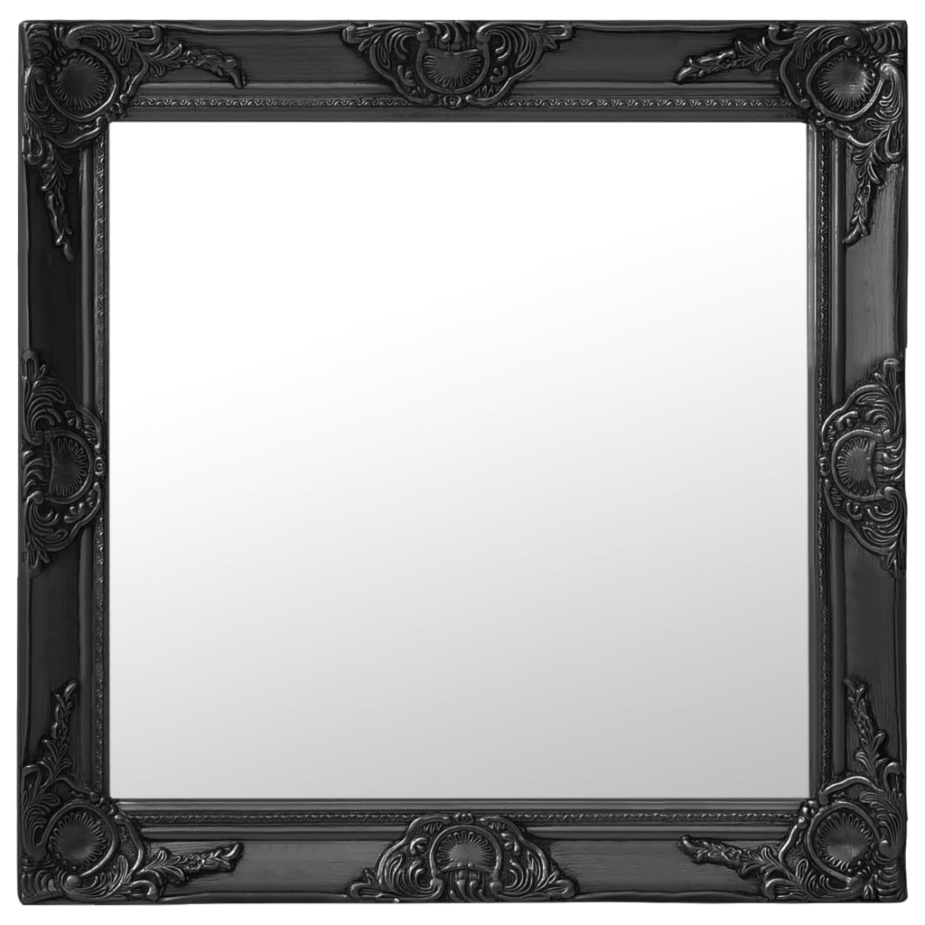 Vidaxl Wall Mirror Baroque stil 60x60 cm sort