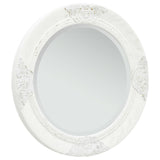 Miroir mural vidaxl style baroque 50 cm blanc