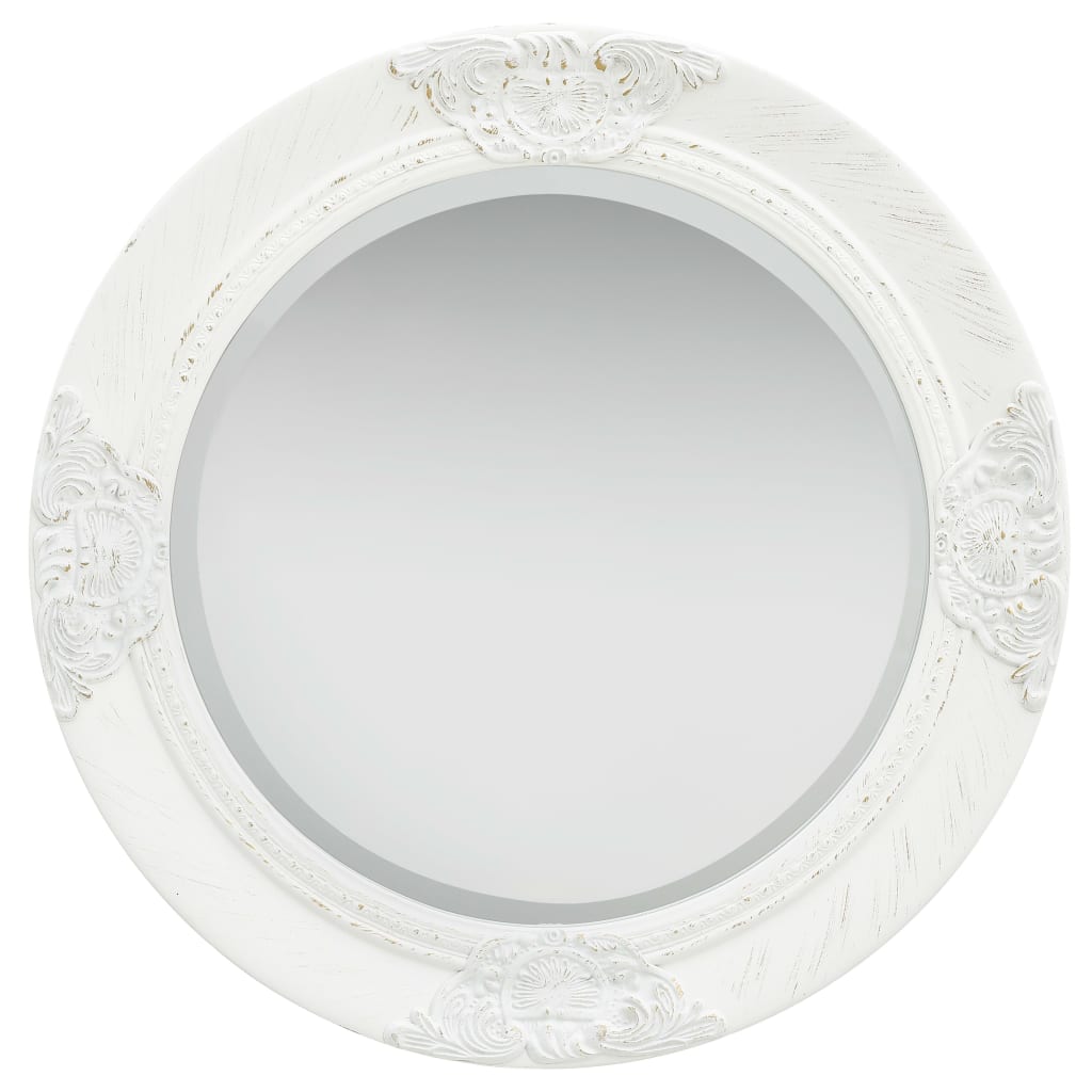 Vidaxl Wall Mirror Baroque stil 50 cm hvid