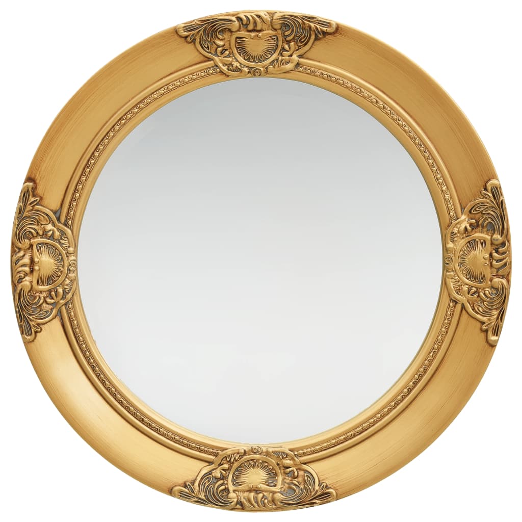 Vidaxl Wall Mirror Baroque stil 50 cm guldfarvet