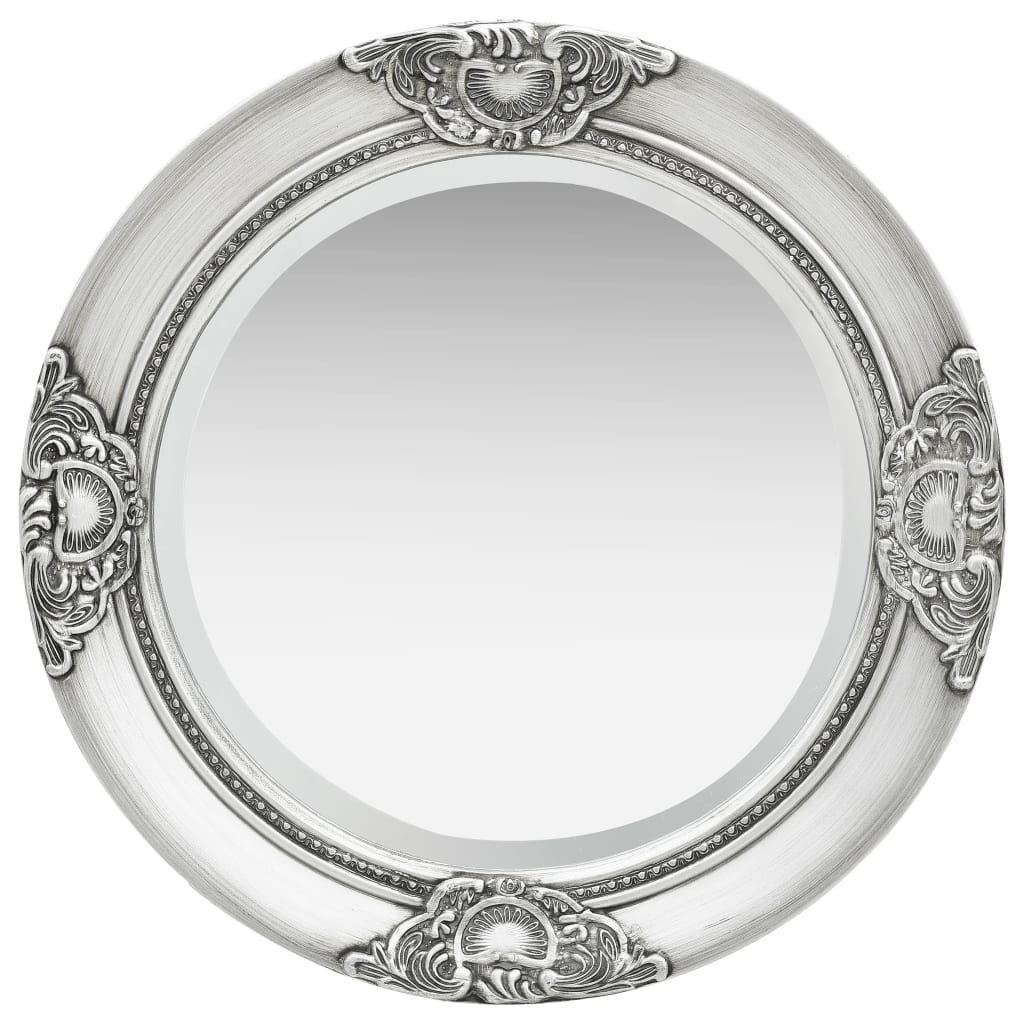 Vidaxl Wall Mirror Baroque Style 50 cm stříbrné barvy