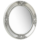 Vidaxl Wall Mirror Barock Style 50 cm Silverfärgad