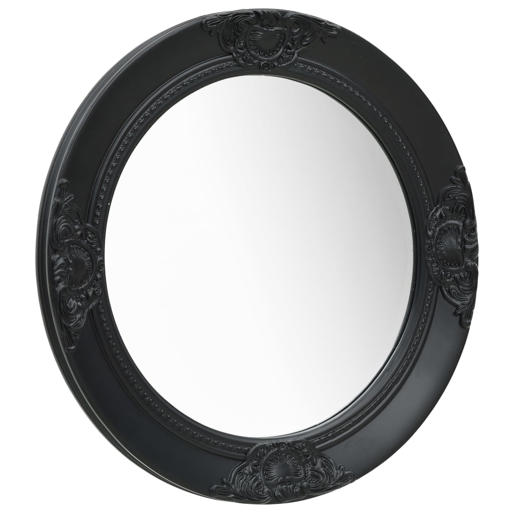 Vidaxl Wall Mirror Barokk stil 50 cm svart